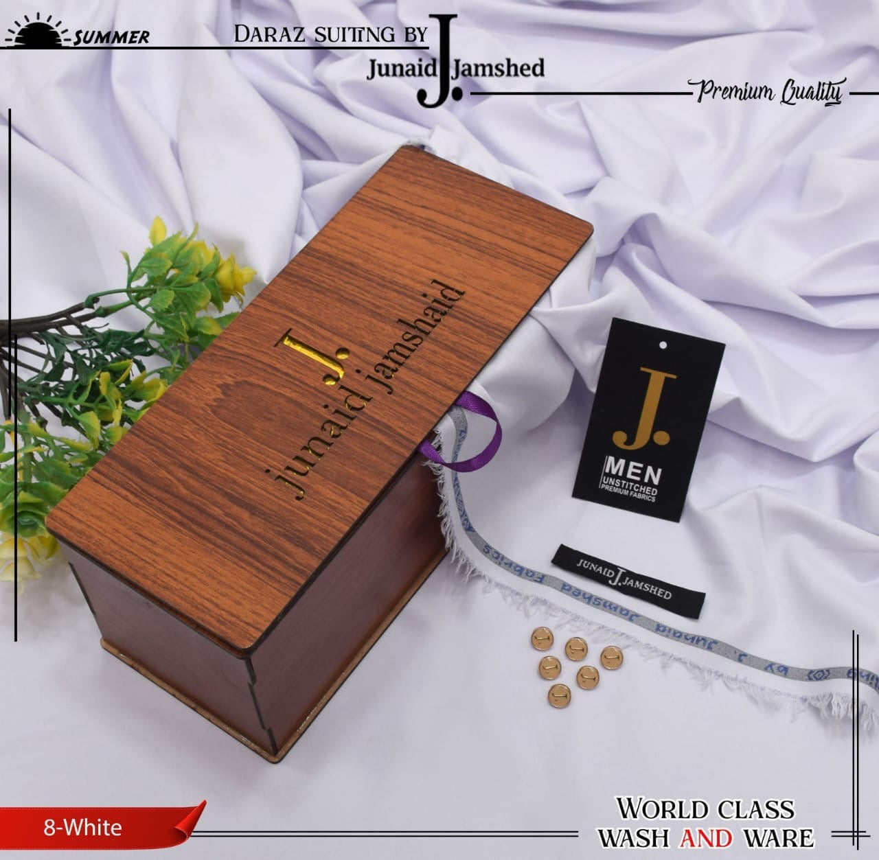 J. Junaid Jamshed wash and Wear Boski #2 - Elegancy Pk