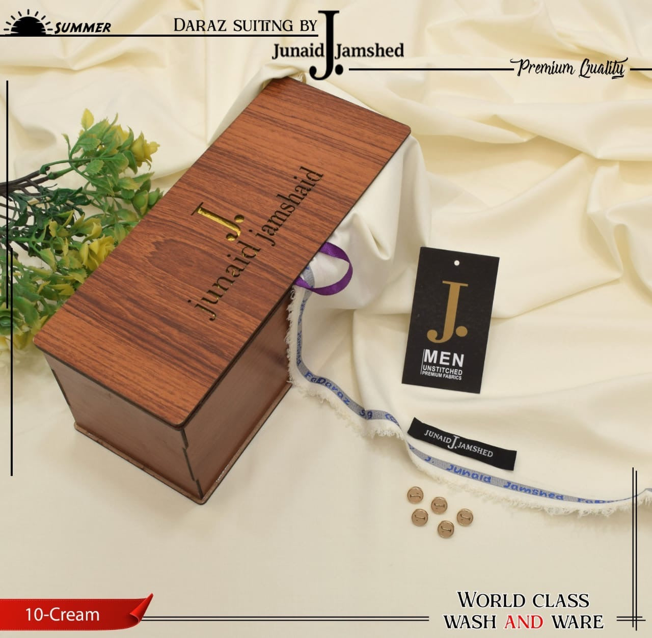 J. Junaid Jamshed wash and Wear Boski #2 - Elegancy Pk