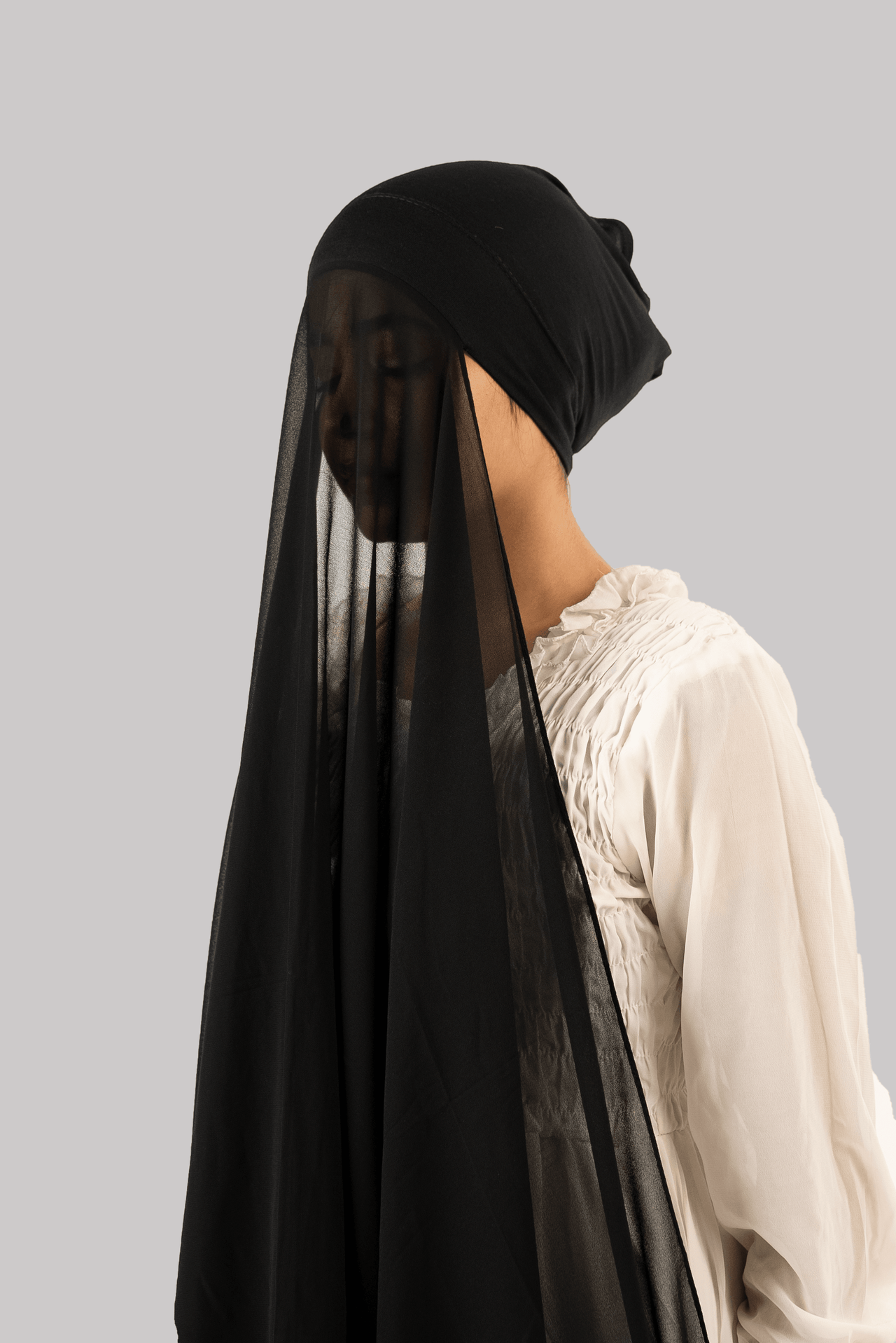 GEORGETTE INSTANT HIJAB WITH CAP