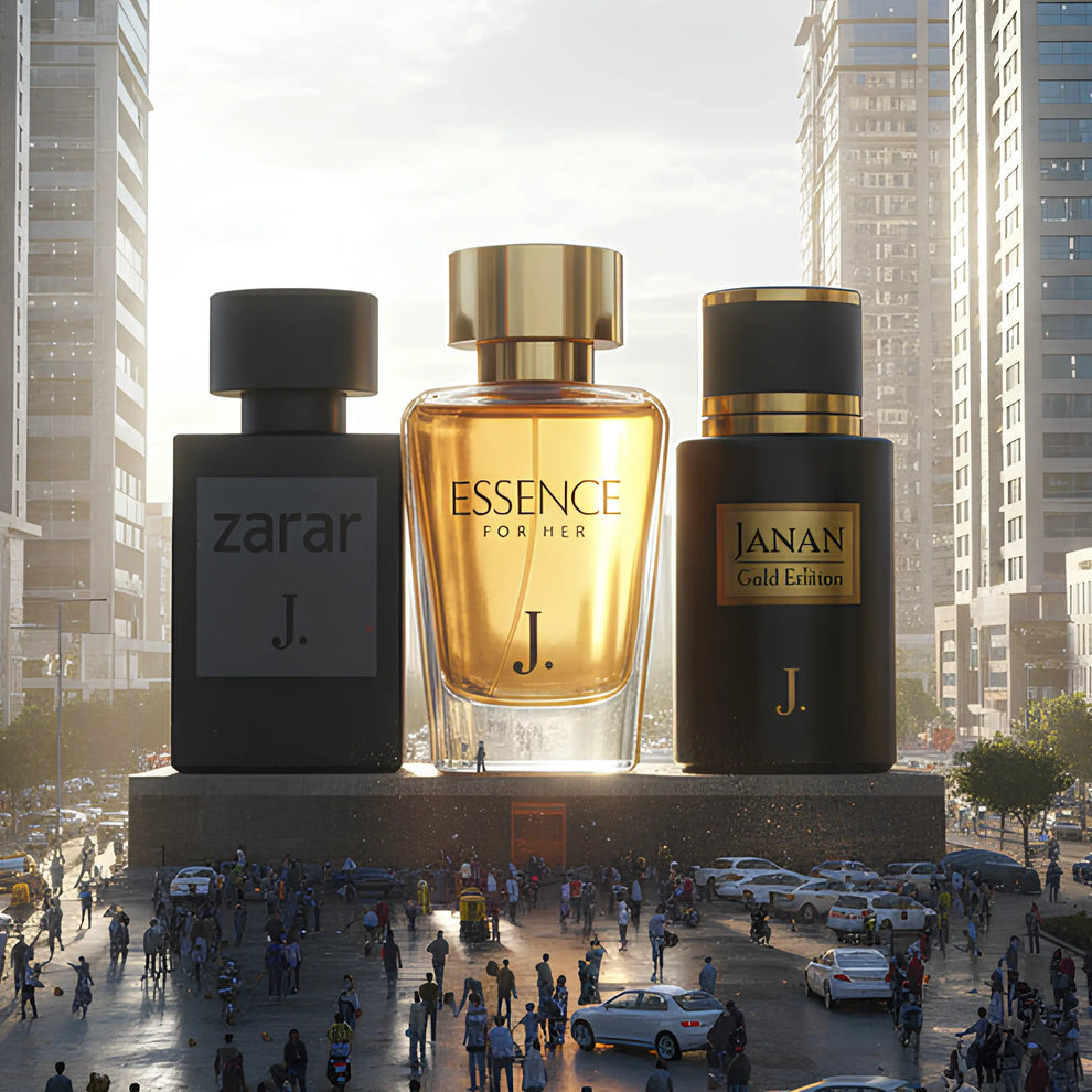 Premium Men’s Perfume Set – Janan Gold, Zarar & Essence (3-in-1 Collection)