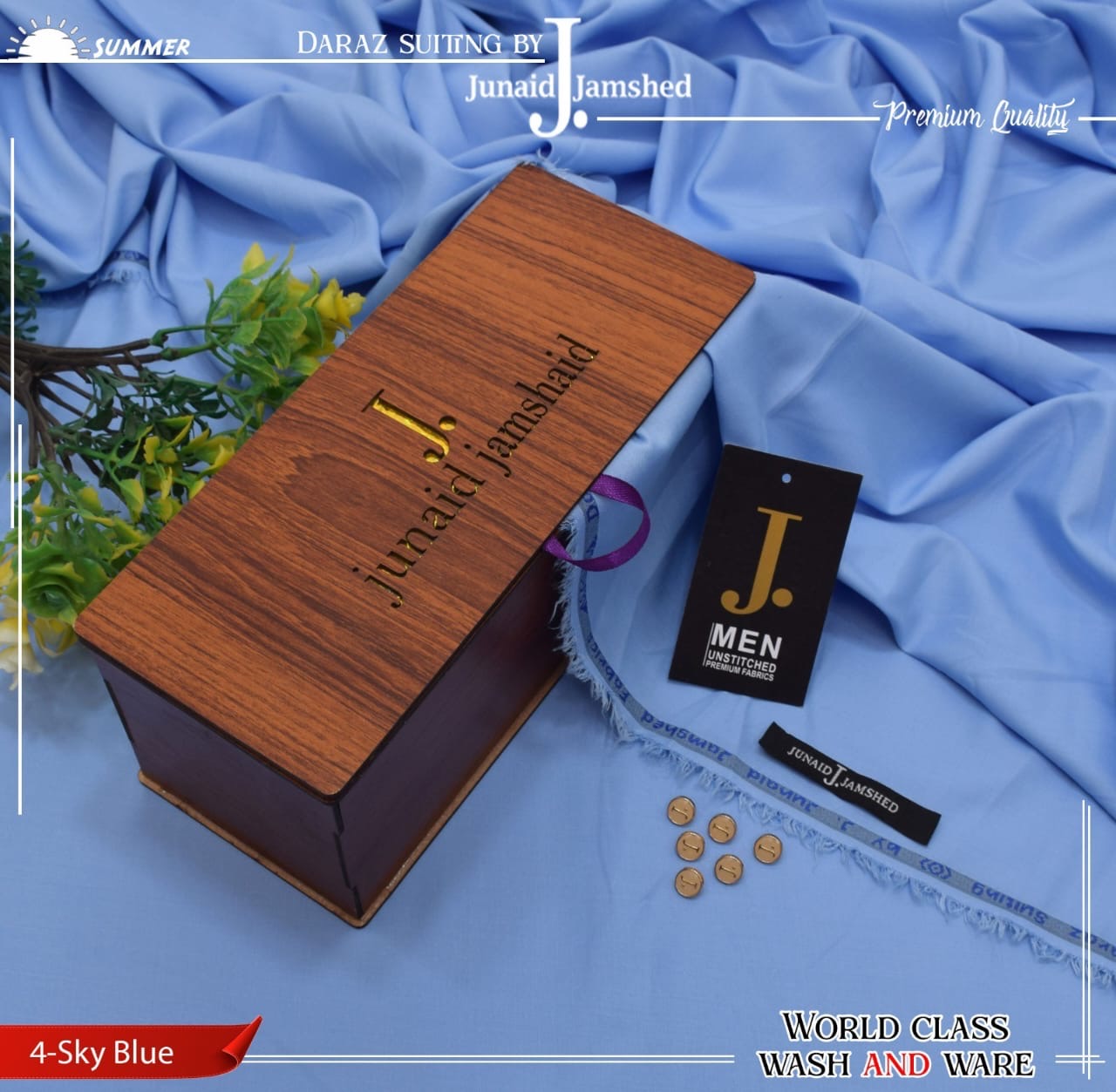 J. Junaid Jamshed wash and Wear Boski #2 - Elegancy Pk