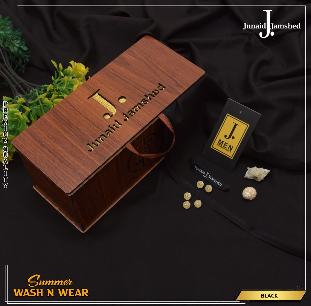 J. Junaid Jamshed wash and Wear Boski #2 - Elegancy Pk