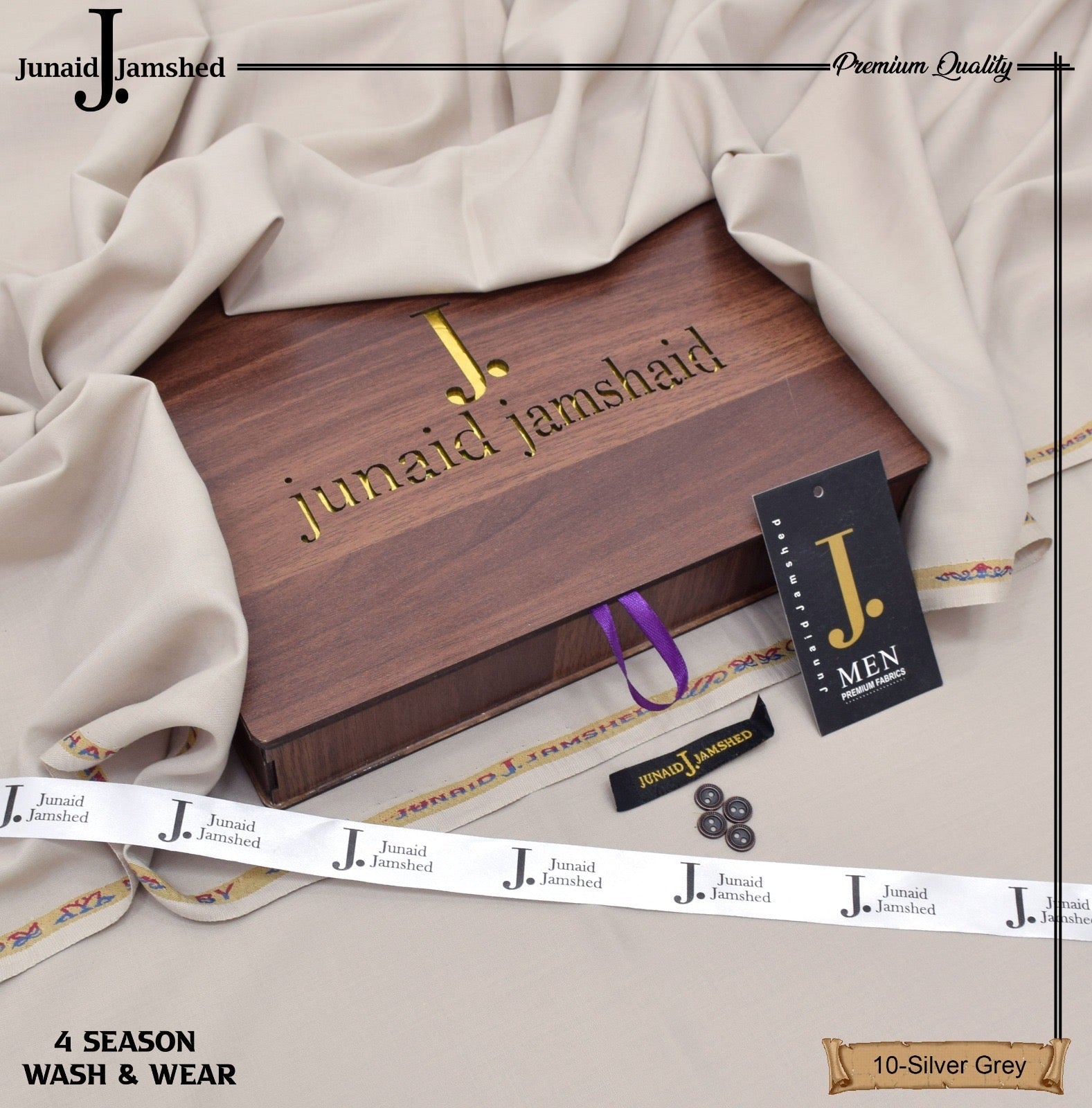 J. Junaid Jamshed wash and Wear Boski #2 - Elegancy Pk