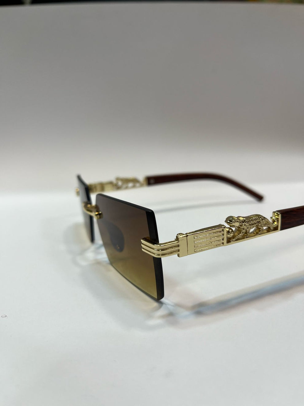 Rimless Glassess with Leopard - Elegancy Pk