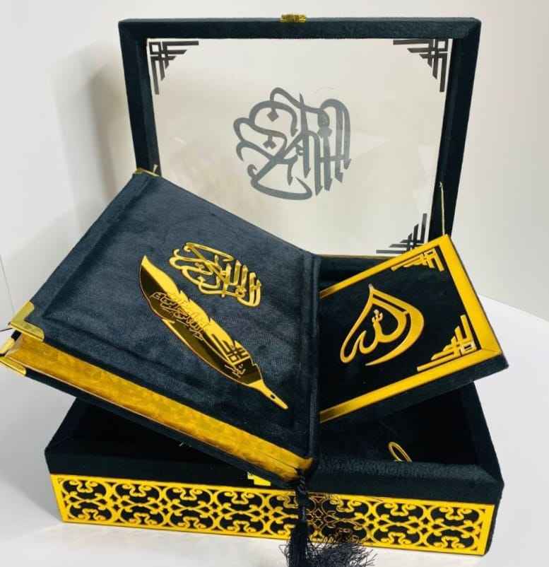 IMPORTED MIROR BOX BLACK  QURAN SET - Classy Pk